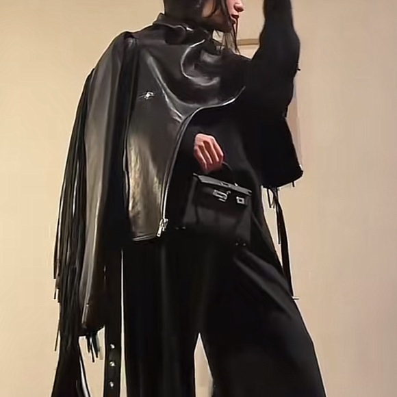 NWT Rick Owen’s Concordians Cropped Scarf Flight Jacket - Picture 5 of 5